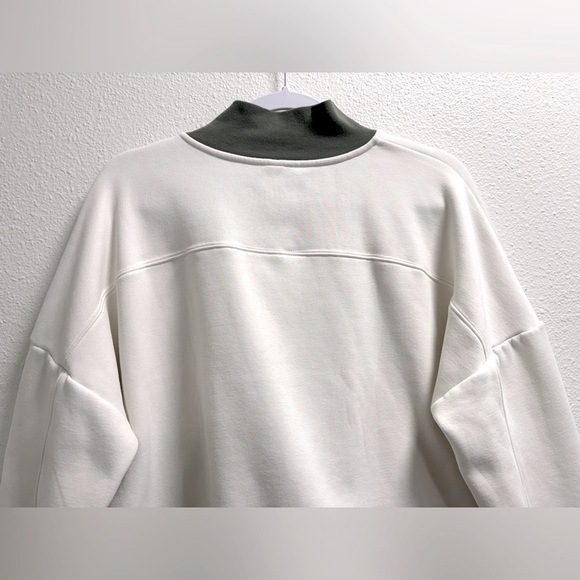Fabletics Catarina Mock Neck Half Zip Pullover Sweatshirt Cropped Sweater XL - Picture 8 of 11